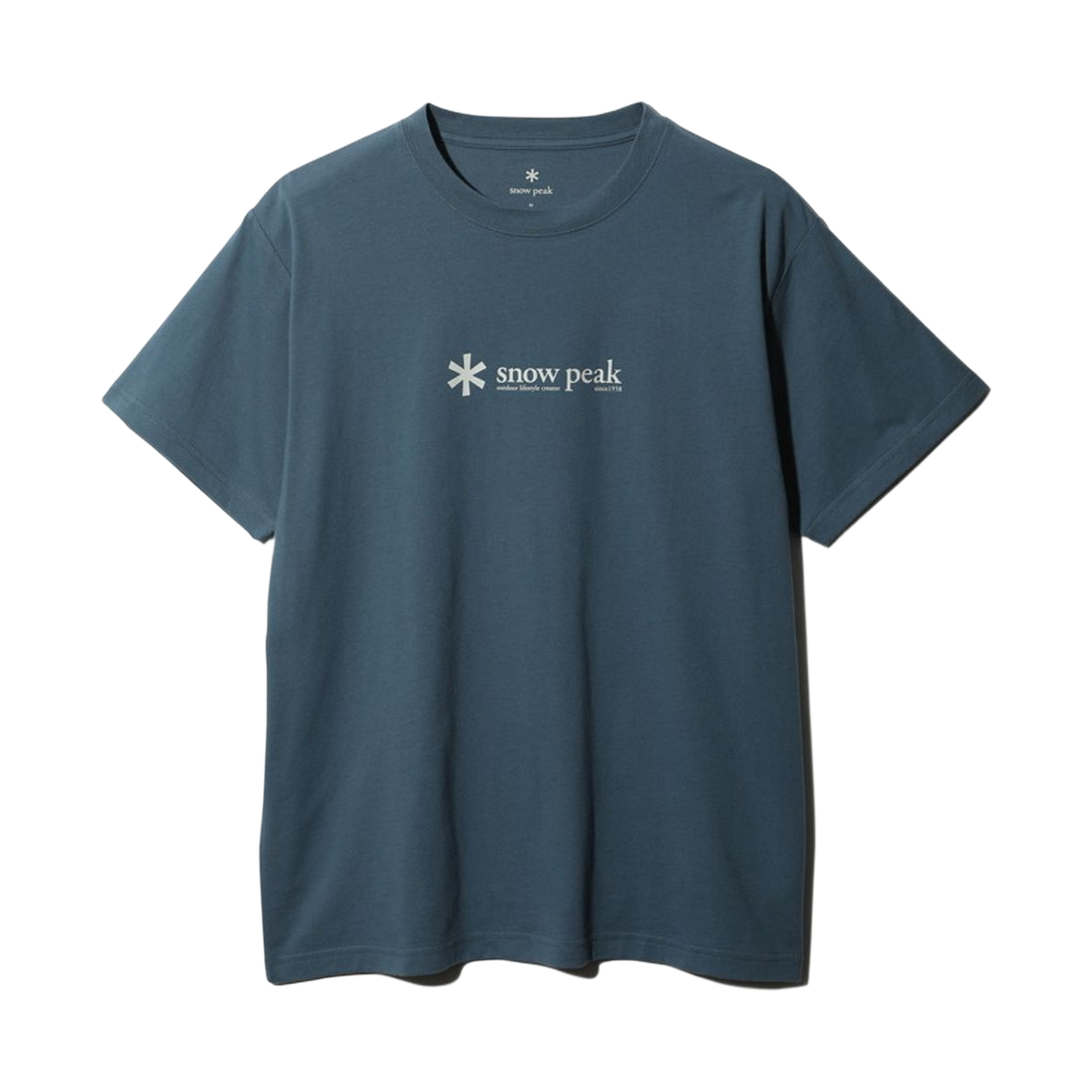 스노우 피크 소프트 코튼 로고 숏슬리브 티셔츠 슬레이트 블루(Snow Peak Soft Cotton Logo Short Sleeve T-Shirt Slate Blue)