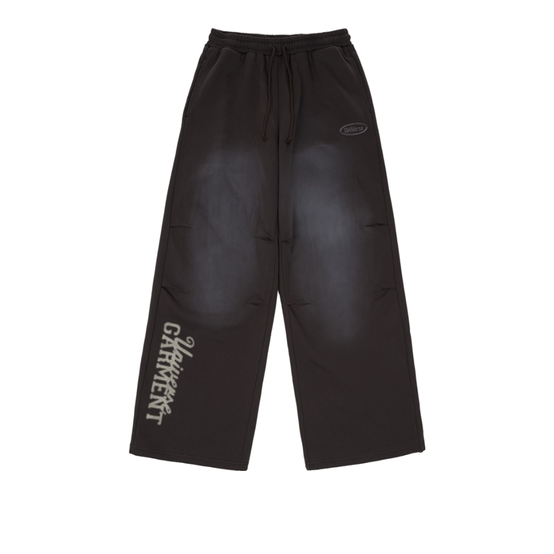 BUQPTAS888CL UNIVERSE GARMENT Spray Wide Sweat Pants Charcoal