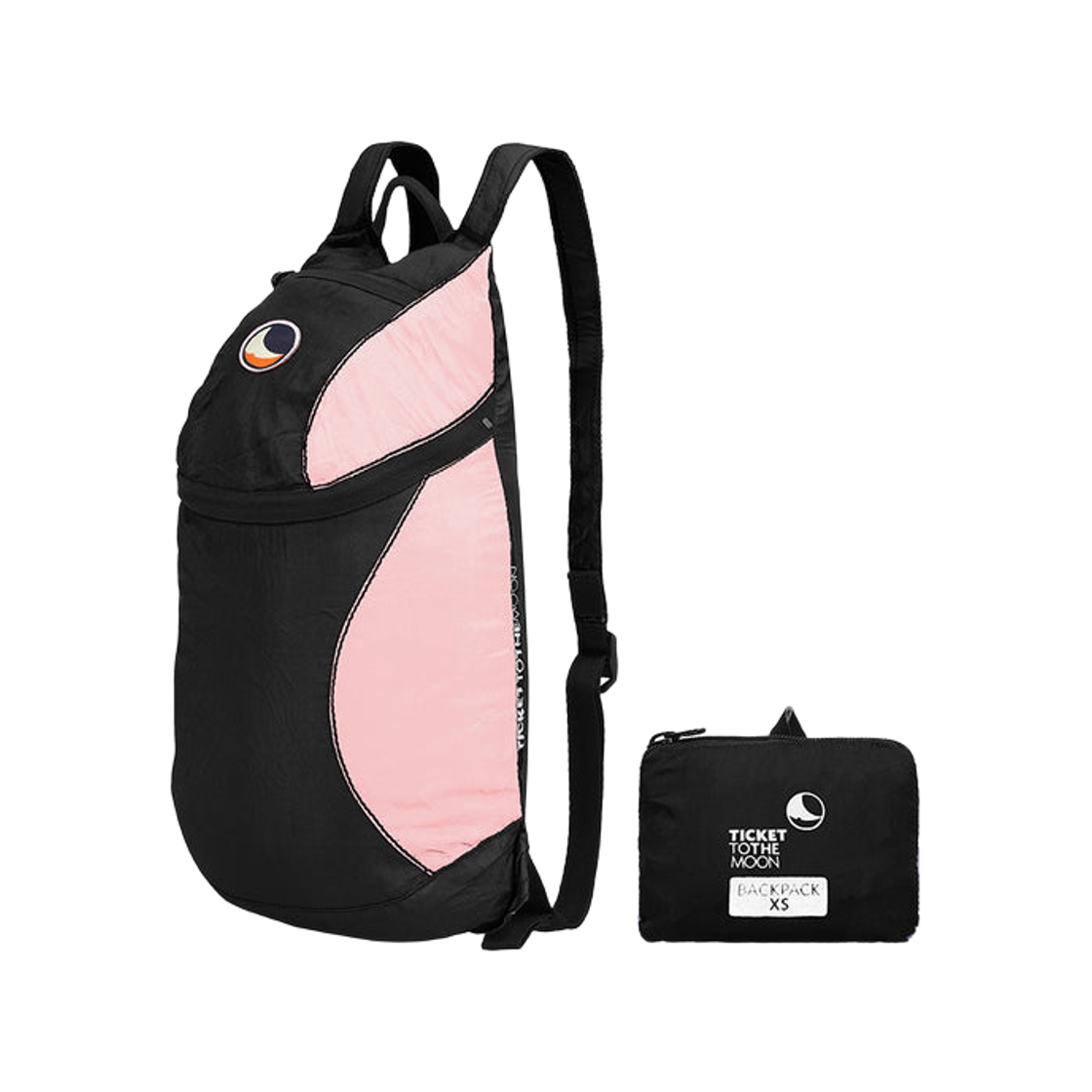 TMBPXS0783 Ticket To The Moon Backpack XS 6L Black Baby Pink