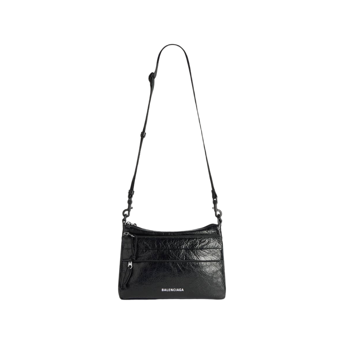 8731821VG071000 Balenciaga Explorer Double Pouch Messenger Bag Black