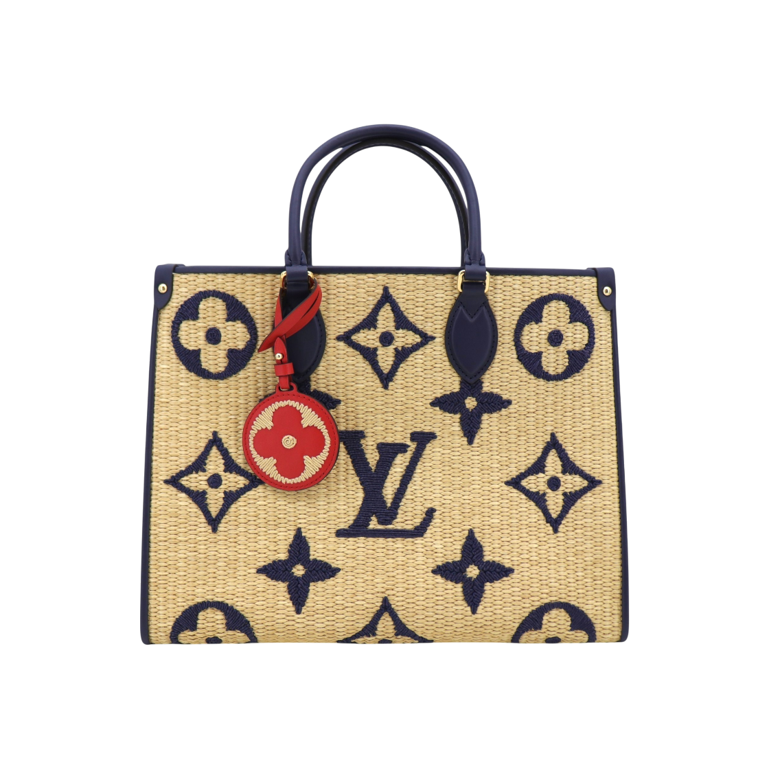 IT3249FMSLKI Louis Vuitton OnTheGo Rafia MM M57723