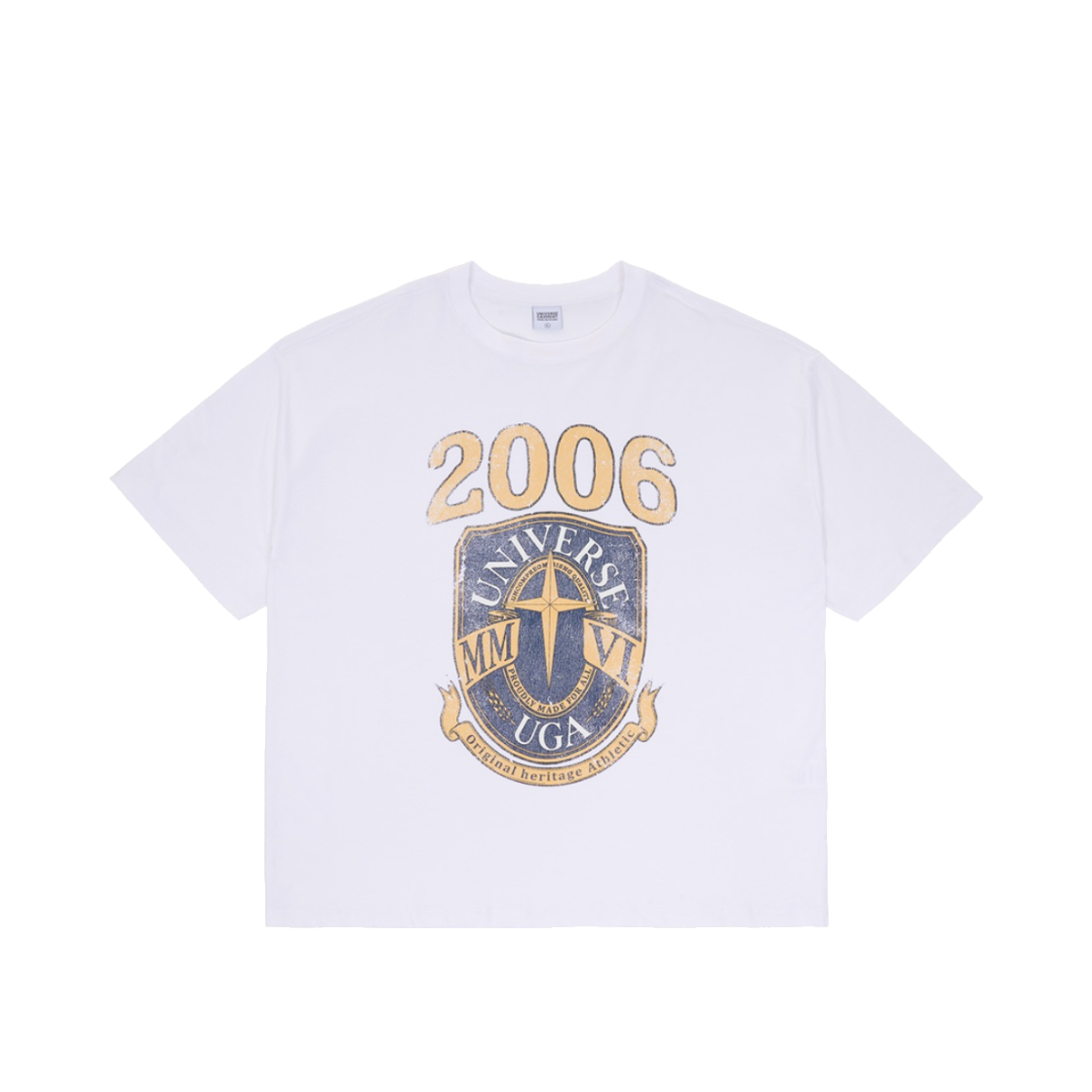 BUQTSAM876WH UNIVERSE GARMENT HTG Emblem T-Shirt White