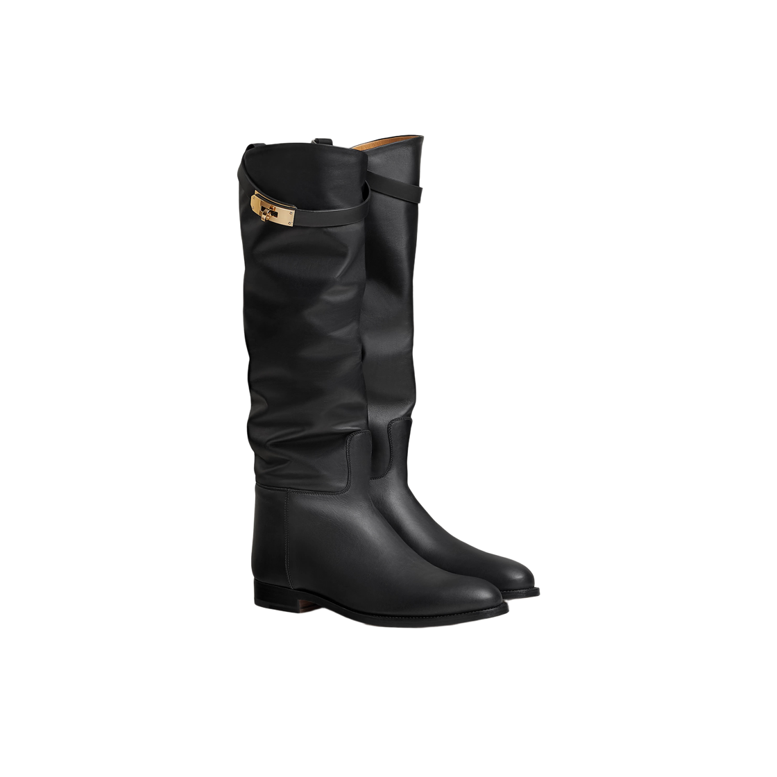 (W) 에르메스 점핑 서플 부츠 카프스킨 & 누아((W) Hermes Jumping Supple Boots Calfskin & Noir) - 2