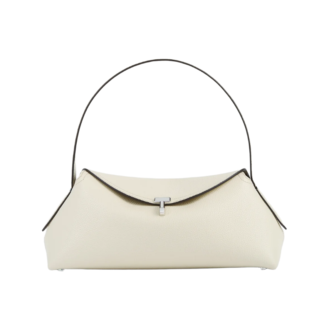 토템 티락 그레인드 레더 숄더백 밀크(Toteme T-Lock Grained Leather Shoulder Bag Milk) - 1
