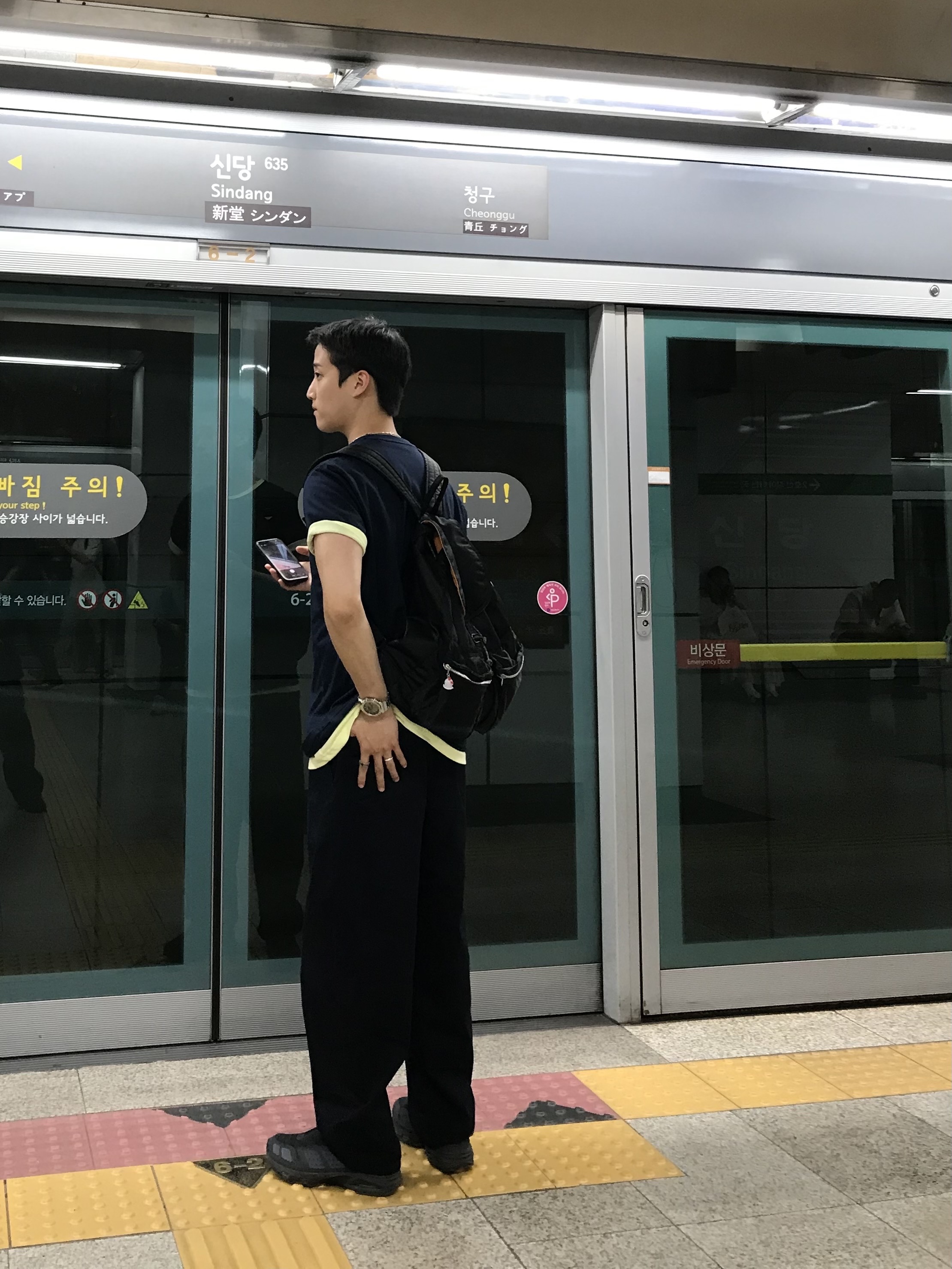 Porter Tanker Backpack Black 착용 스타일 - 1