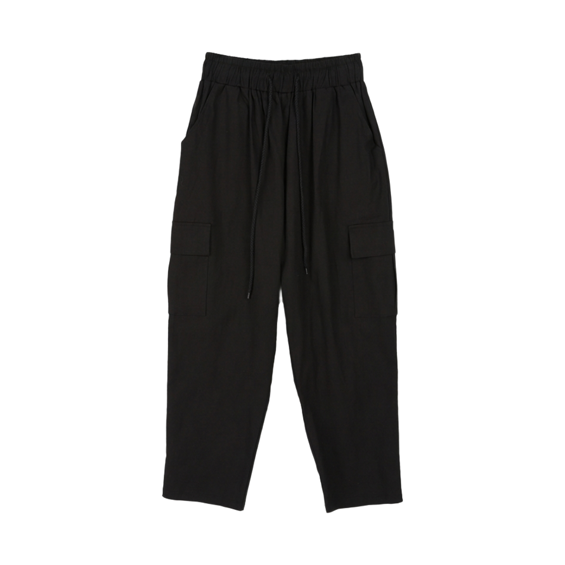 지크립 밴딩 스판 포켓 9부 와이드 팬츠 블랙(GCLIP Banded Stretch Pocket 9/10 Wide Pants Black)