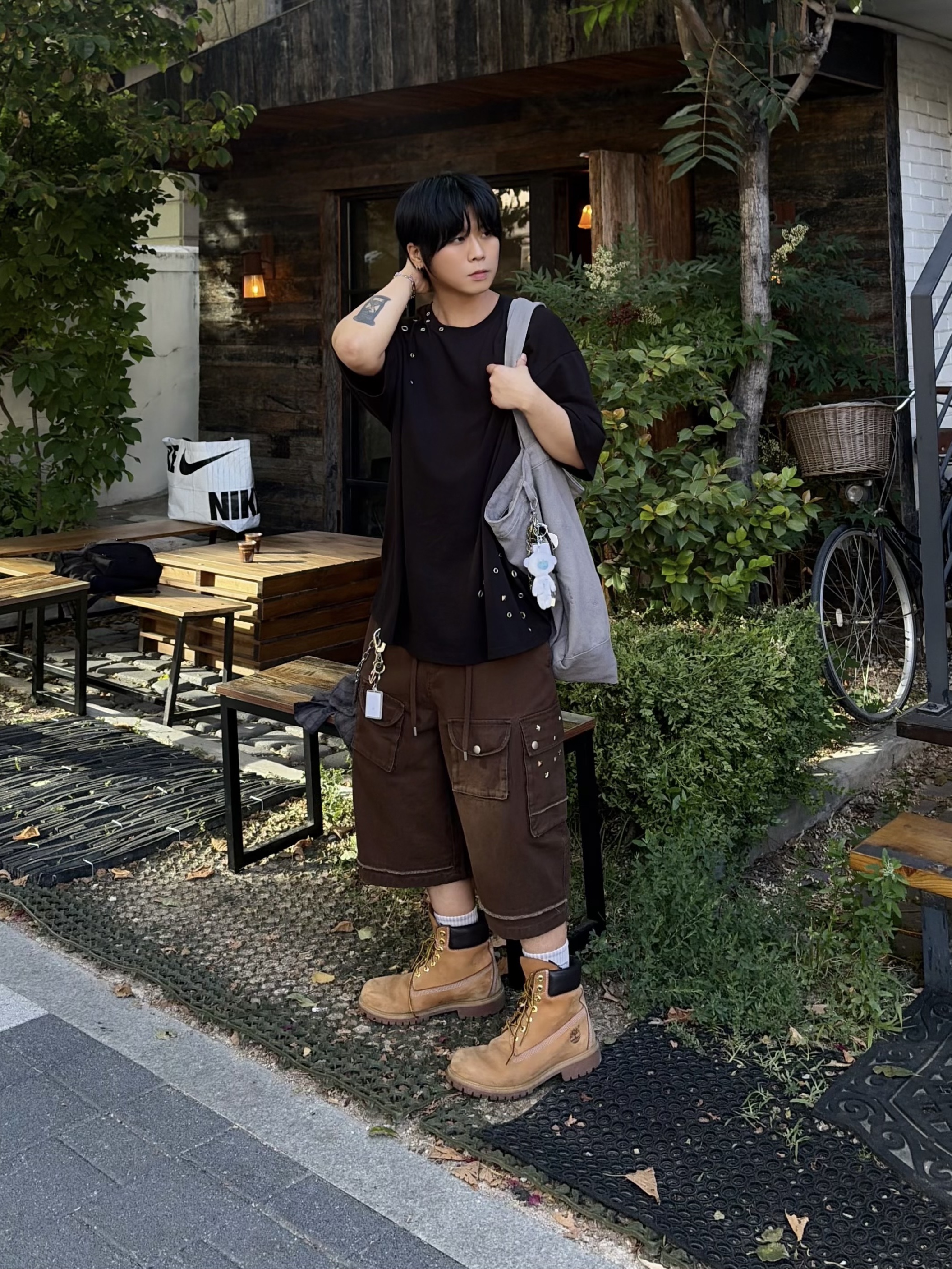 Timberland Premium 6 inch Waterproof Boot Wheat Nubuck - Wide 착용 스타일 - 2