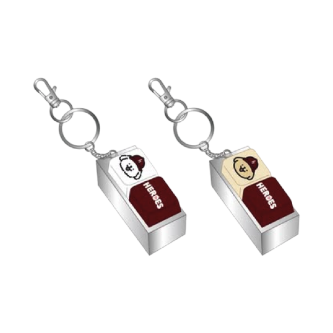 키움 히어로즈 x 몰티즈 랜덤 키캡 키링 (1개입)(Kiwoom Heroes x Maltese Random Keycap Keyring (1 Blind Pack))