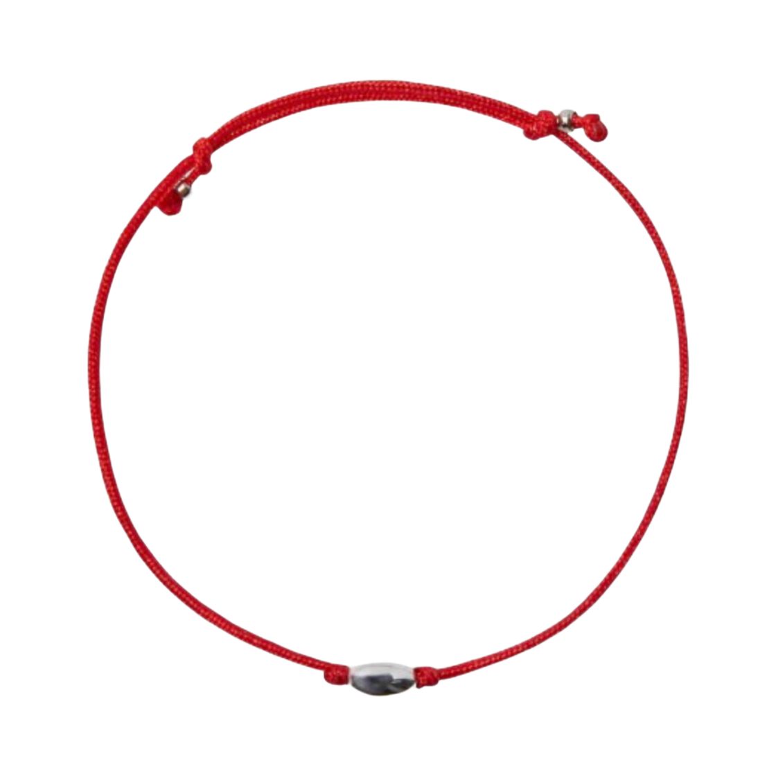라피씬 쌀알 실팔찌 (레드) (925 실버)(LA PISCINE Rice Line (Red) (925 Silver)) - 1