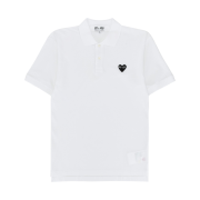 Play Comme des Garcons Black Heart Polo Shirt White
