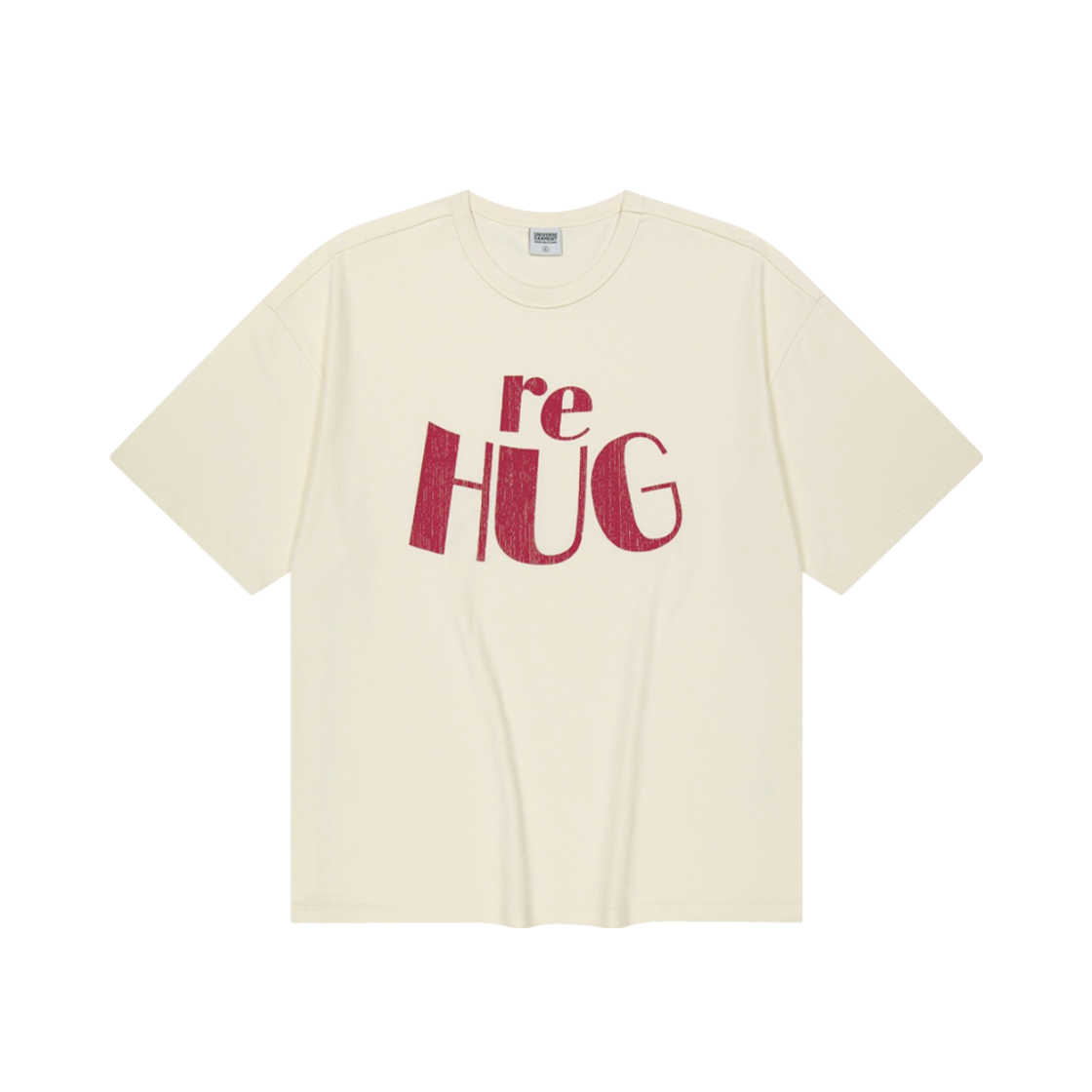 BUQTSAM881IV UNIVERSE GARMENT RE HUG Crack T-Shirt Ivory