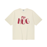 UNIVERSE GARMENT RE HUG Crack T-Shirt Ivory