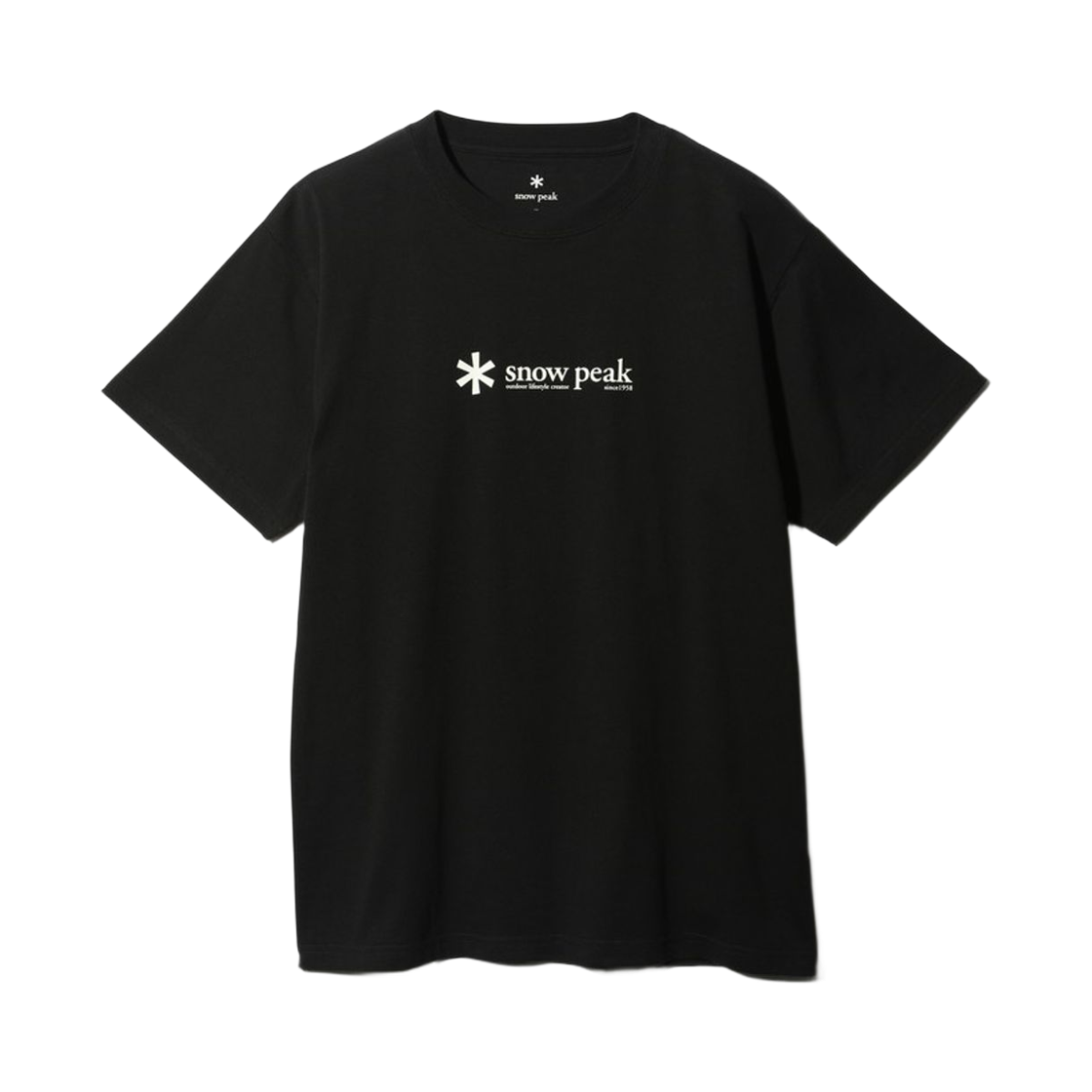 스노우 피크 소프트 코튼 로고 숏슬리브 티셔츠 블랙(Snow Peak Soft Cotton Logo Short Sleeve T-Shirt Black)