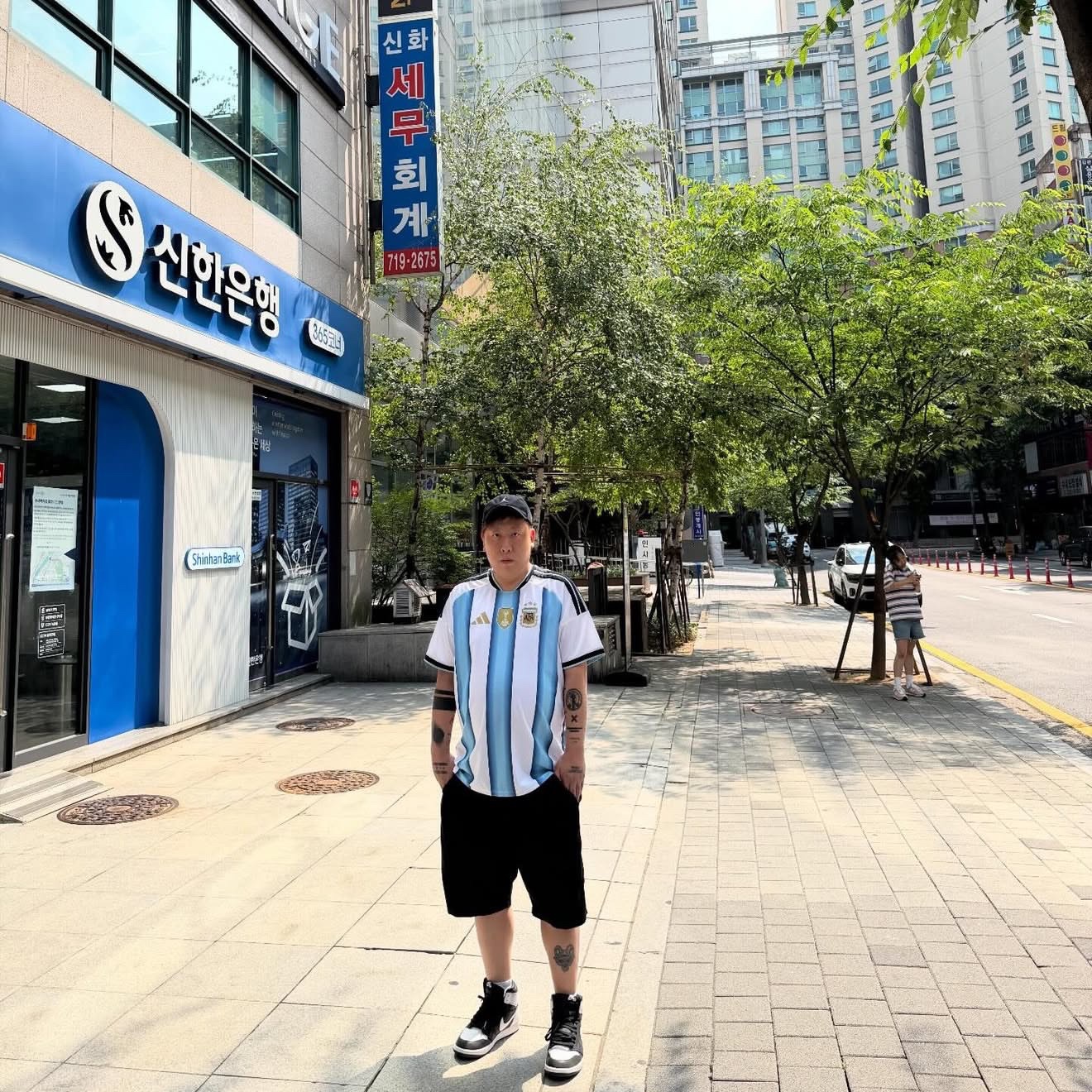 Adidas Argentina 2026 Home Jersey White Icey Blue - KR Sizing (Non Marking Ver.) 착용 스타일