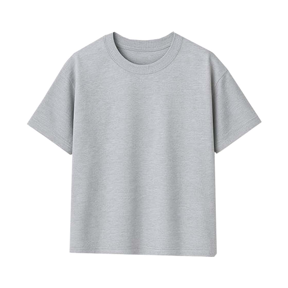 GC크롭티셔츠-그레이 GCLIP Essential Crewneck Semi-Crop T-Shirt Gray