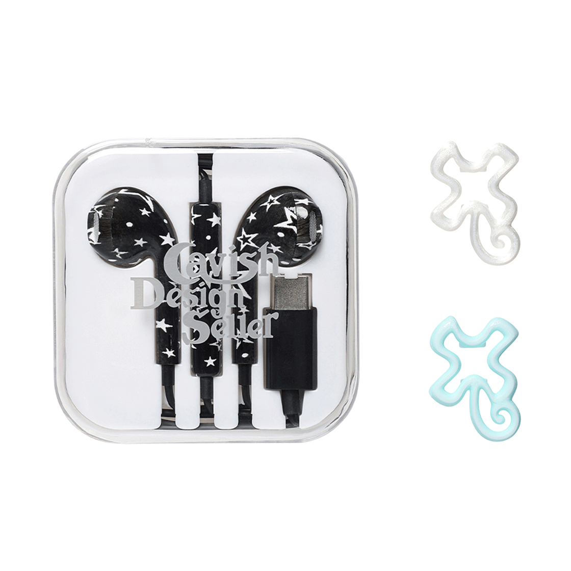 [KREAM 단독] 카비시 x 하현상 스타 와이어드 이어폰 블랙 (USB-C)([KREAM 단독] CAVISH × Ha Hyun Sang Star Wired Earphones Black (USB-C))