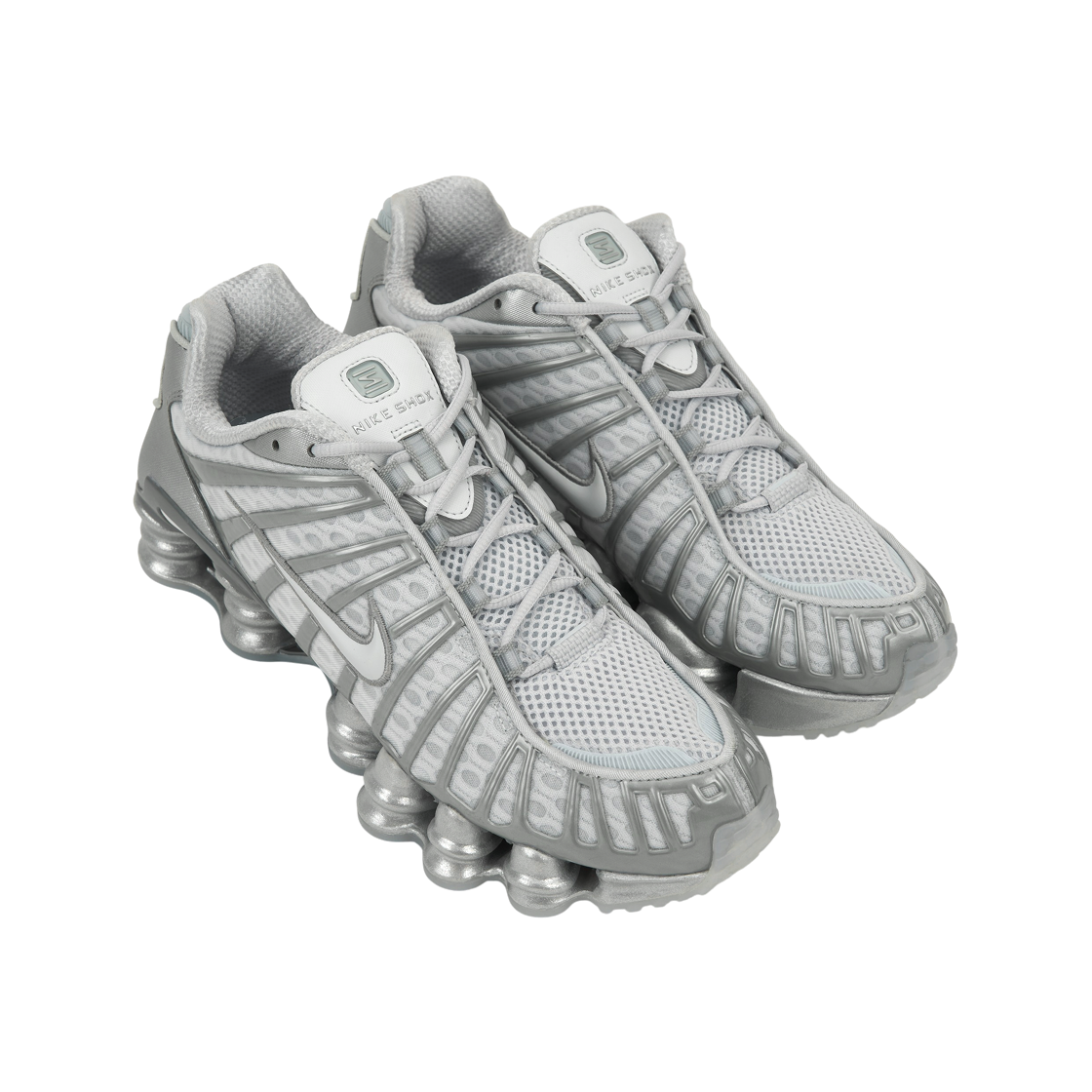 (W) 나이키 샥스 TL 퓨어 플래티넘 앤 메탈릭 실버((W) Nike Shox TL Pure Platinum and Metallic Silver) - 4