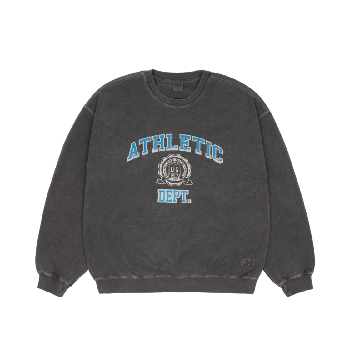 BUQMMZX822CL UNIVERSE GARMENT Pigment Dyeing Reverse Sweatshirt Charcoal
