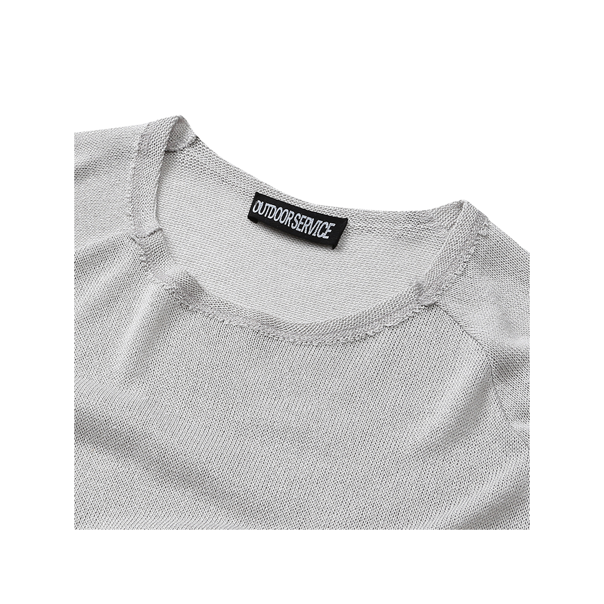 아웃도어서비스 비치 니트 롱 슬리브 - 헤더 그레이(OS Beach Knit Long Sleeve - Heather Grey) - 3