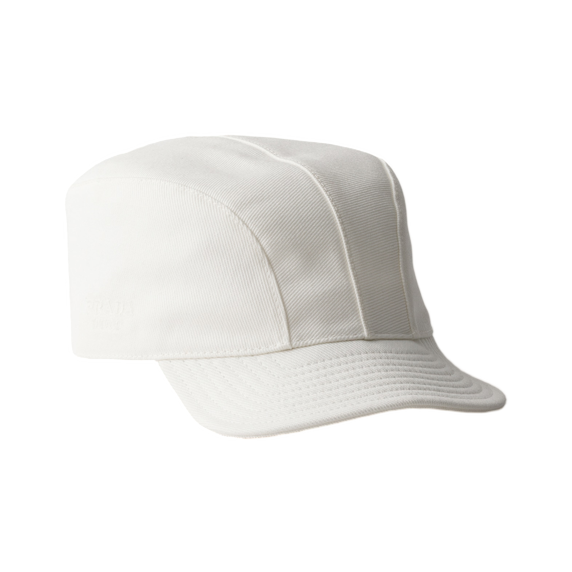 1HC508-2GB4-F0009 Prada Drill Baseball Cap White