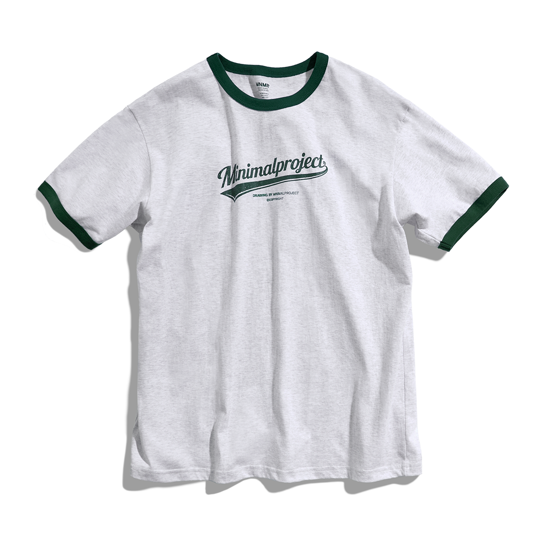 MST185AG MINIMALPROJECT Washed Drawing Ringer T-Shirt MST185 Ashgray