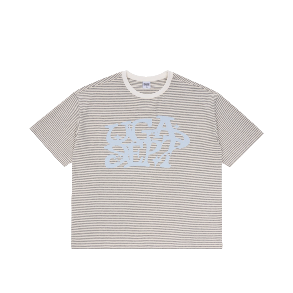 유니버스 가먼트 스트라이프 그래피티 티셔츠 멜란지 그레이(UNIVERSE GARMENT Stripe Graffiti T-Shirt Melange Grey) - 1