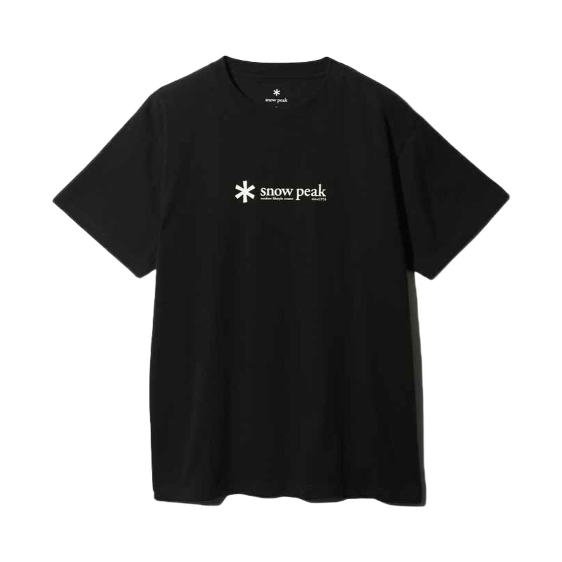 스노우 피크 소프트 코튼 로고 숏슬리브 티셔츠 블랙(Snow Peak Soft Cotton Logo Short Sleeve T-Shirt Black)