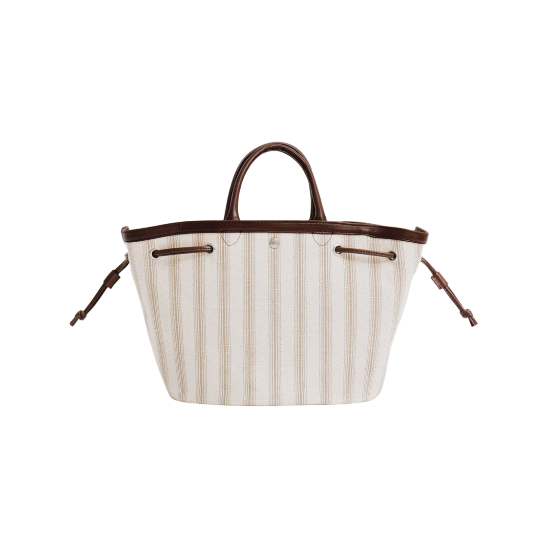 투티에 삭 코키 스몰백 베이지 스트라이프(Tout Y Est Sac Coquille Small Bag Beige Stripe)
