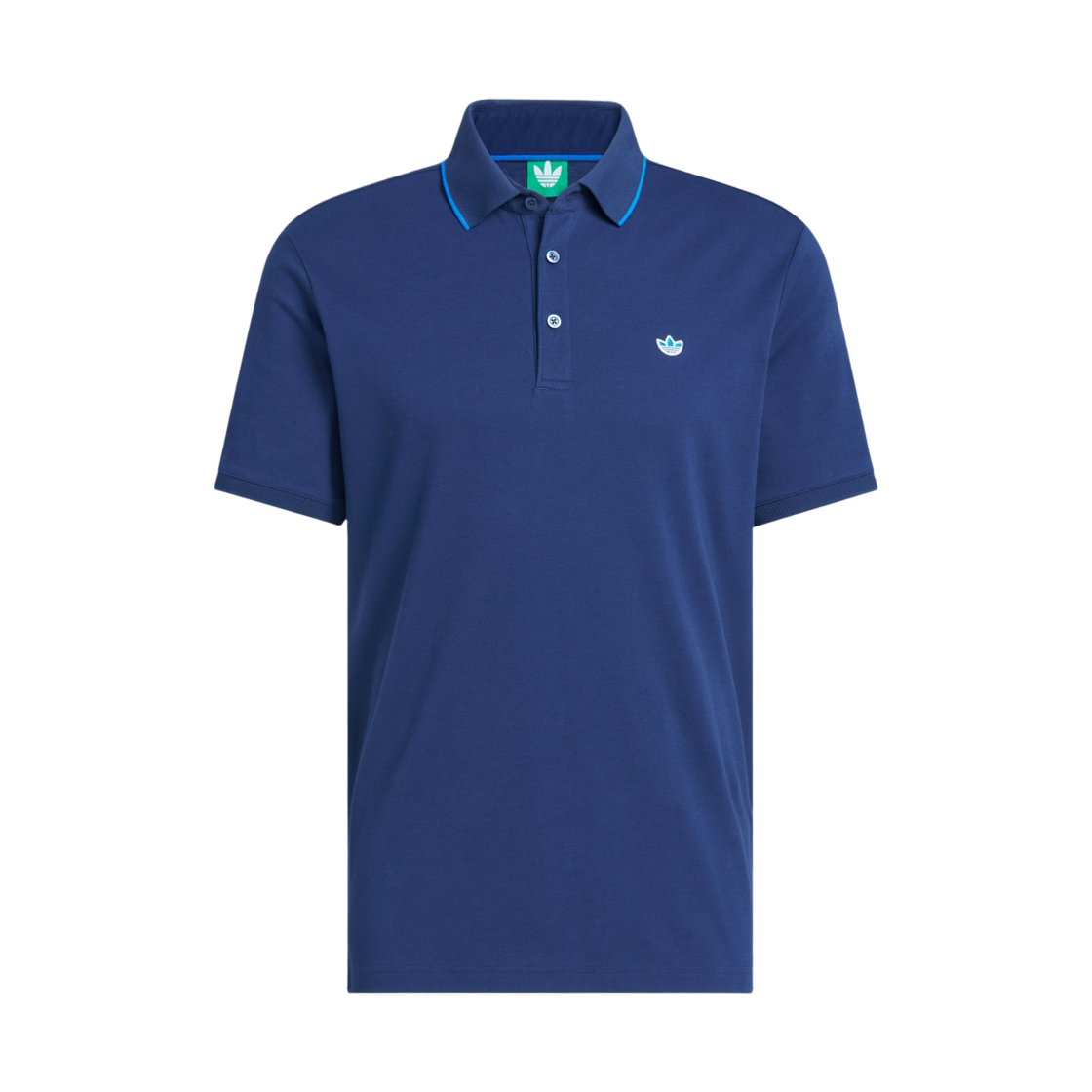 JH3859 Adidas Originals Twistknit Trefoil Polo Shirt Night Indigo - KR Sizing