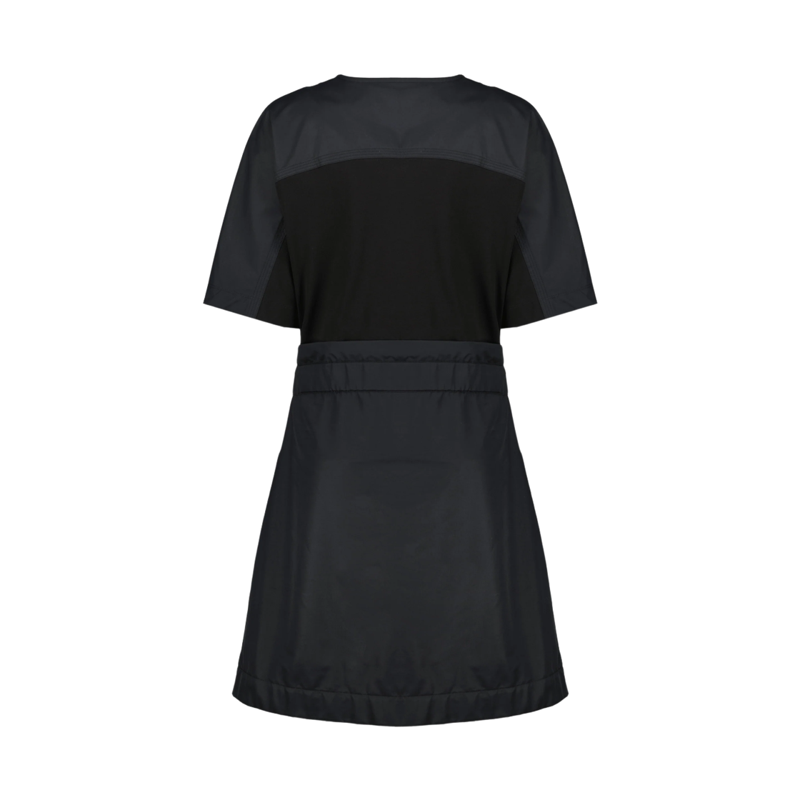 (W) 몽클레르 코튼 벨티드 드레스 블랙 - 26SS((W) Moncler Cotton Belted Dress Black - 26SS) - 2