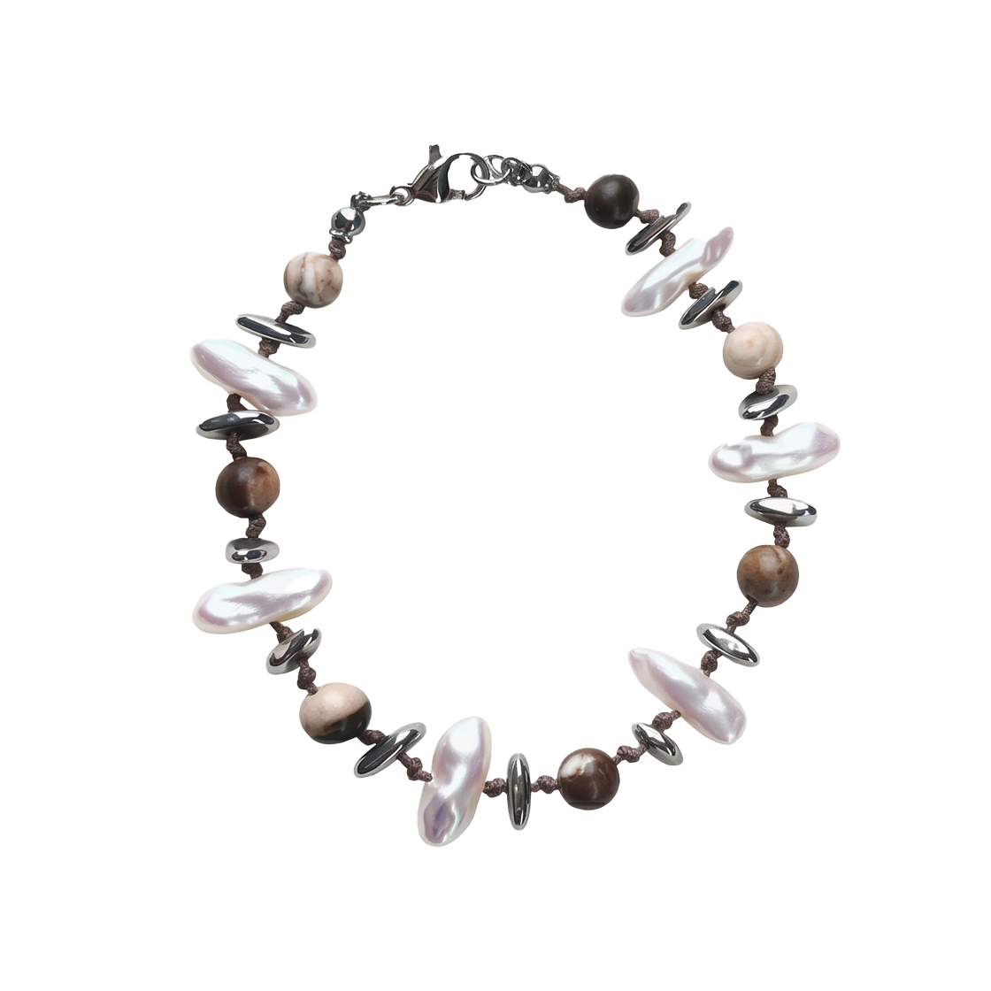 루바티 테라 헤머타이트 진주 브레이슬릿 브라운(Rubati Terra Hematite Pearl Bracelet Brown)
