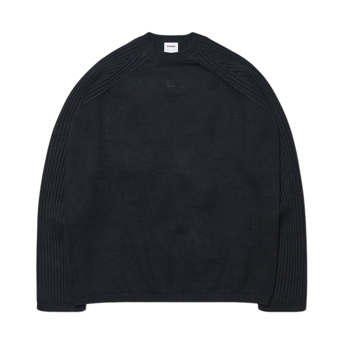 NMWF52KT05BLK NOMANUAL Double Echo Wool Knit Black