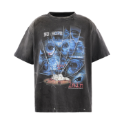 Saint Mxxxxxx x Serial Experiments Lain x Geeks Rule No Hope S/S T-Shirt Black - 26FW