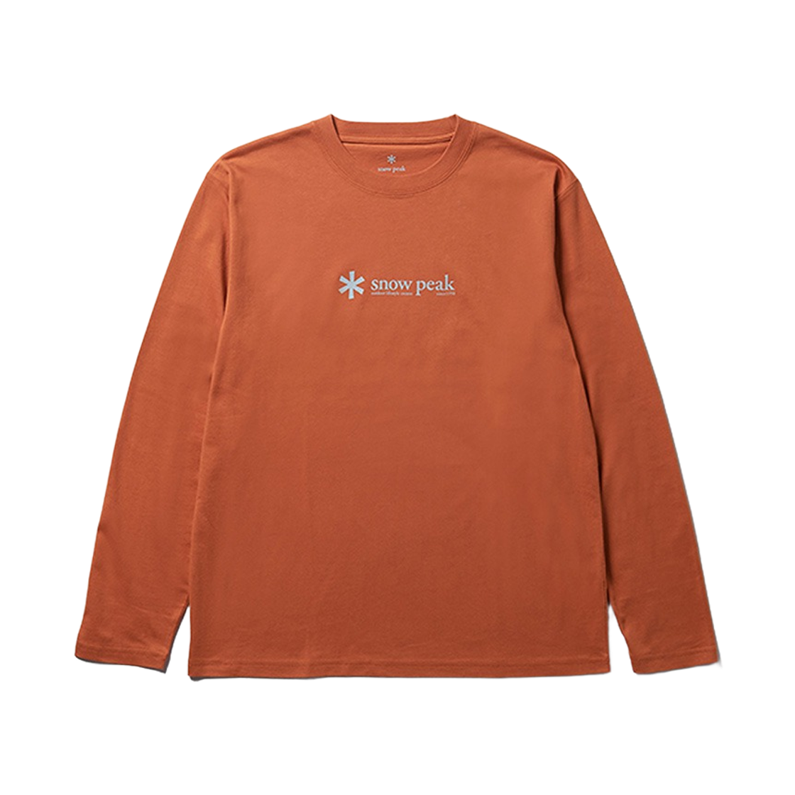 스노우 피크 소프트 코튼 로고 롱슬리브 티셔츠 오렌지(Snow Peak Soft Cotton Logo Long Sleeve T-Shirt Orange)