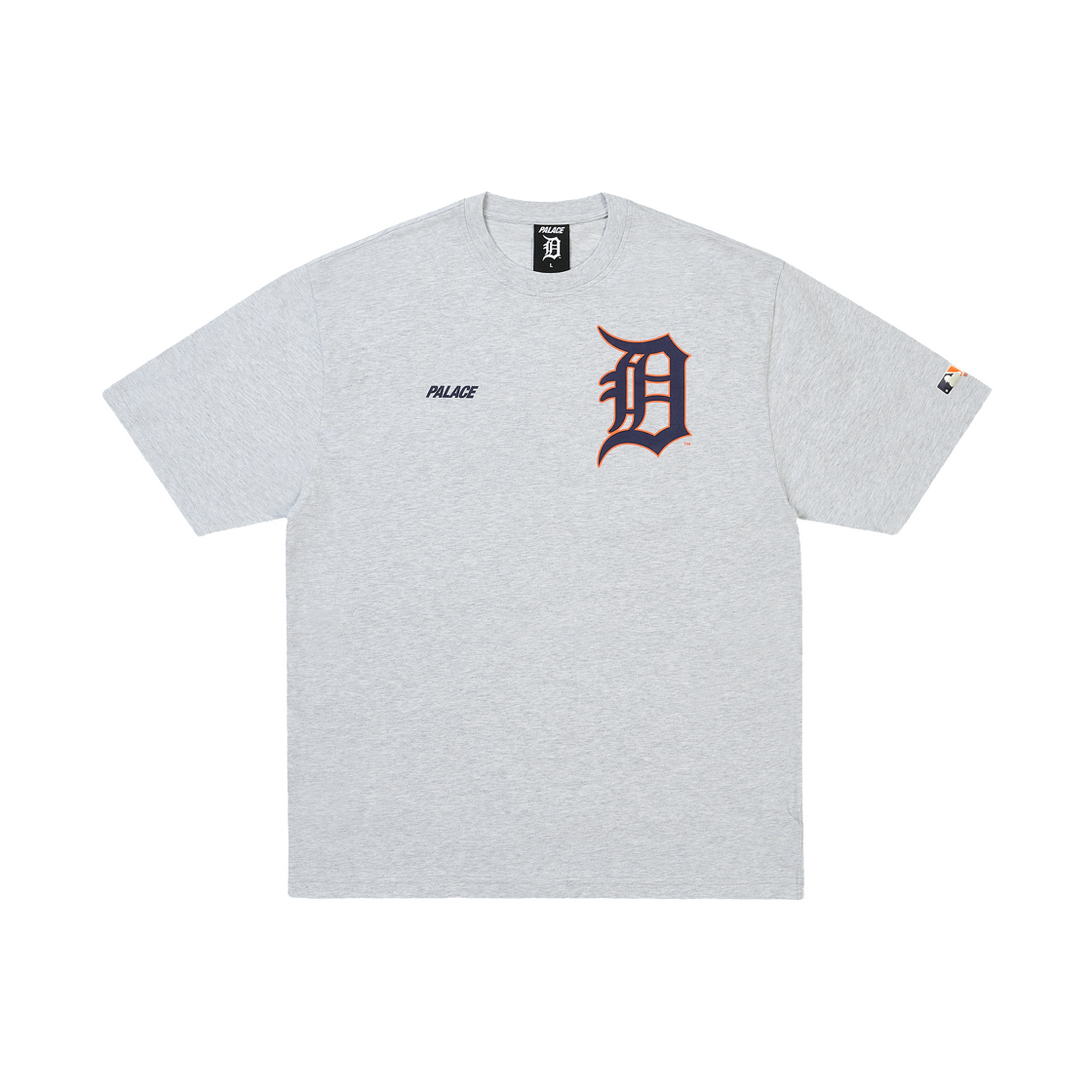 - Palace x Detroit Tigers T-Shirt Grey Marl - 26SS