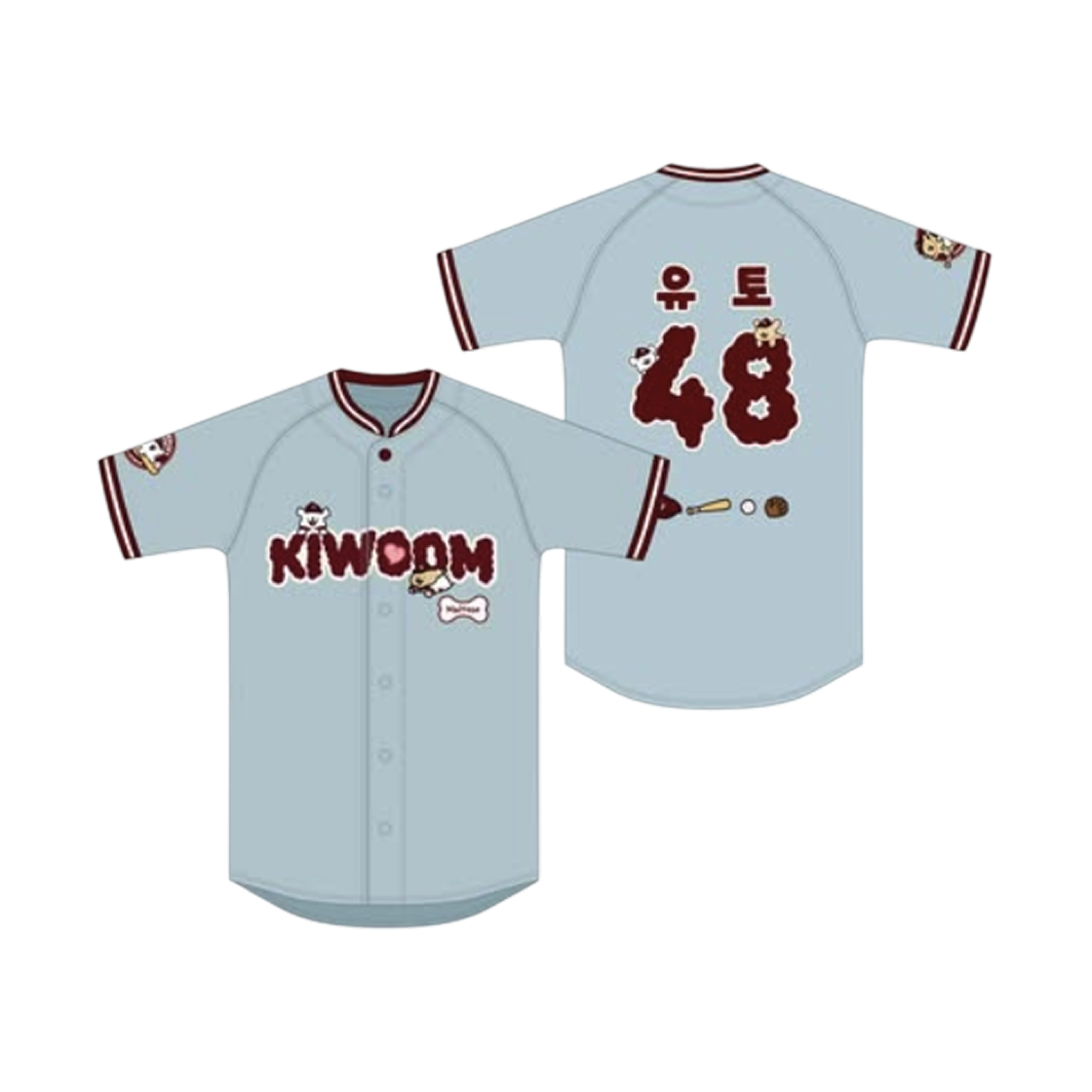 키움 히어로즈 x 몰티즈 패션 유니폼 라이트 블루 (논 마킹 버전)(Kiwoom Heroes x Maltese Fashion Jersey Light Blue (Non Marking Ver.))