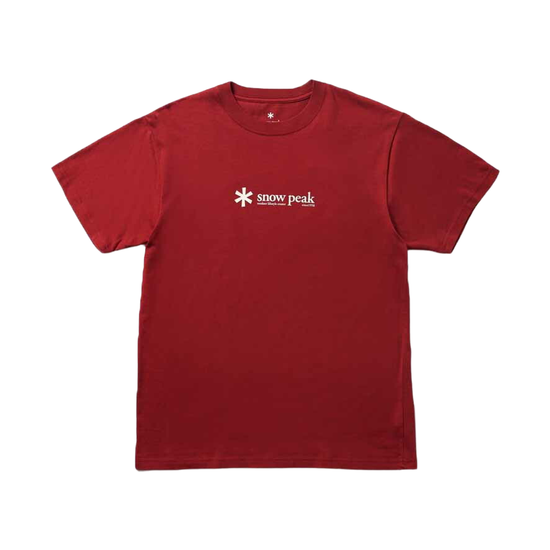 스노우 피크 소프트 코튼 로고 숏슬리브 티셔츠 레드(Snow Peak Soft Cotton Logo Short Sleeve T-Shirt Red)