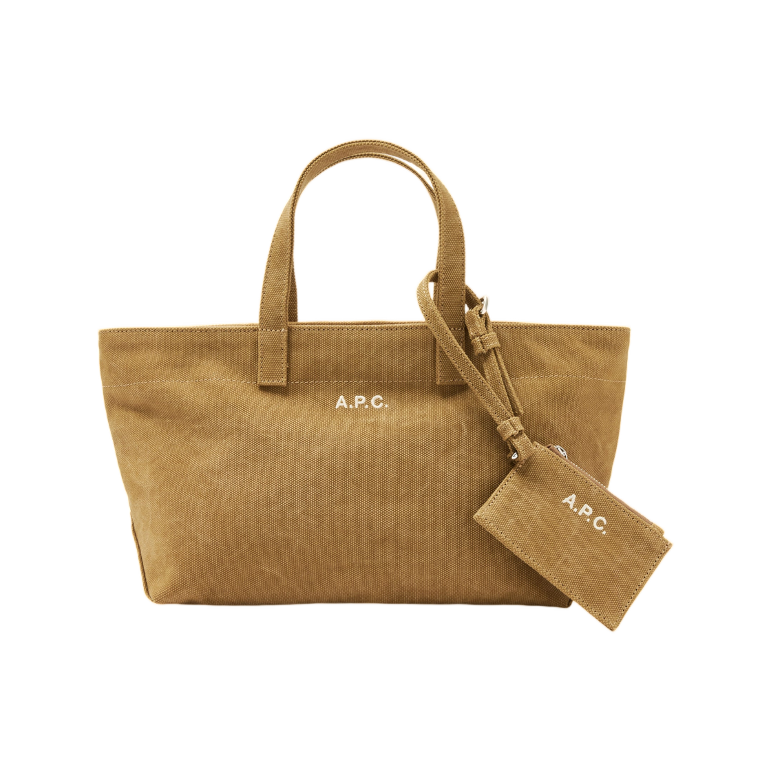 COHMP-F67045-BAC A.P.C. Drummer Toile Small Bag Beige Fonce