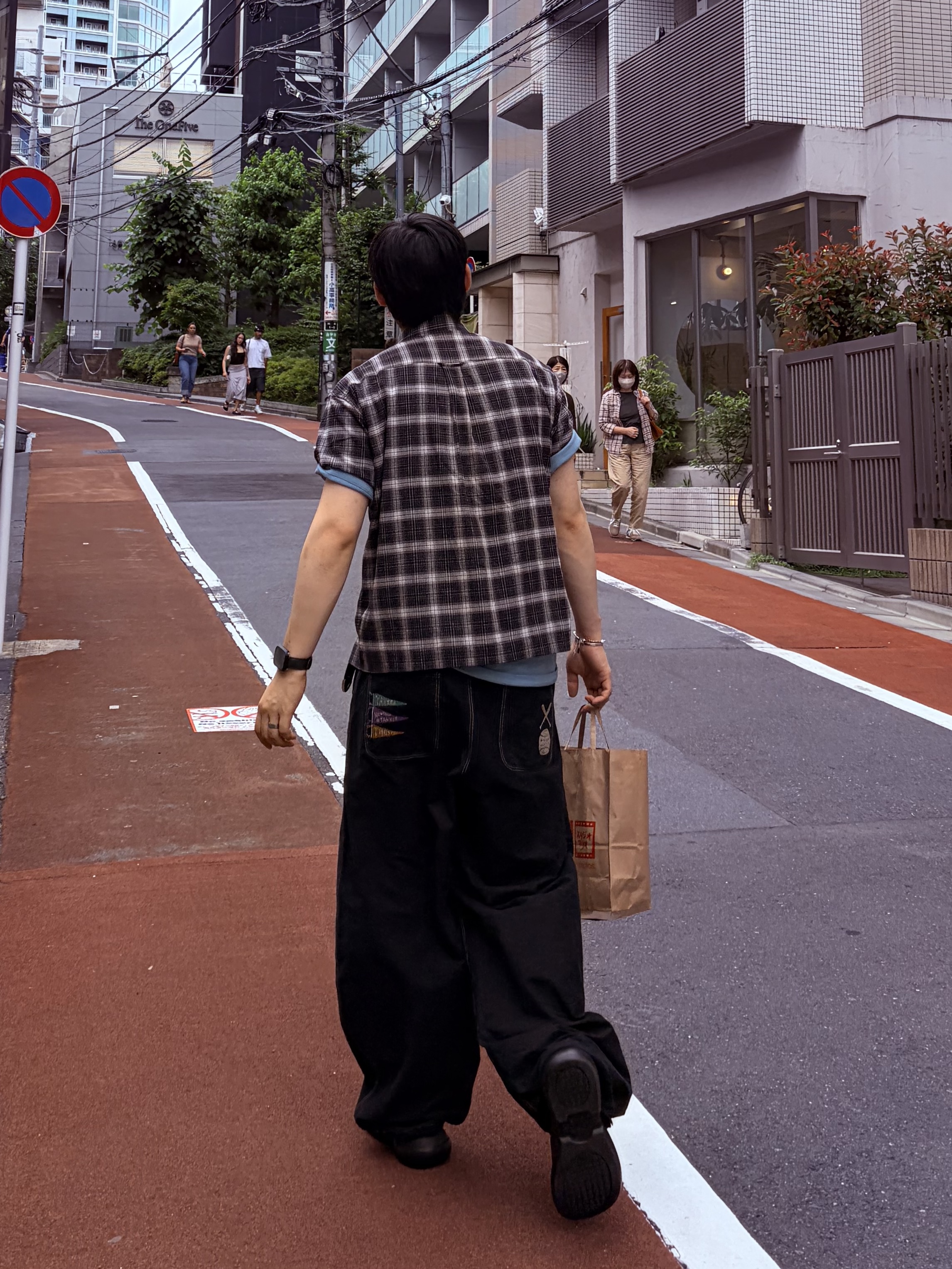 noun Crop Check Shirts Black 착용 스타일 - 1