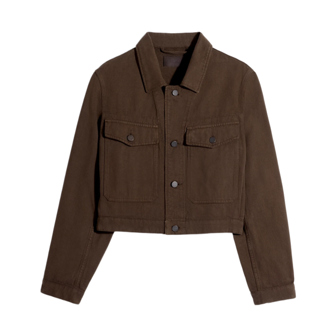 OW1191-LD1068-423 (W) Lemaire Dyed Heavy Broken Twill Cropped Blouson Cacao