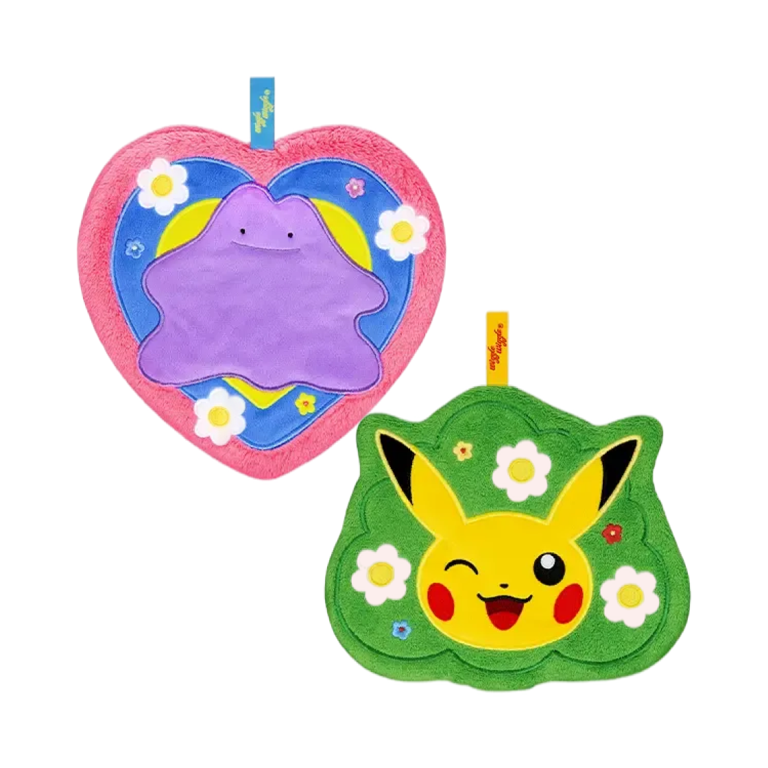 - Pokemon x Wiggle Wiggle Hand Towel with Loop Pikachu & Ditto (Set of 2)
