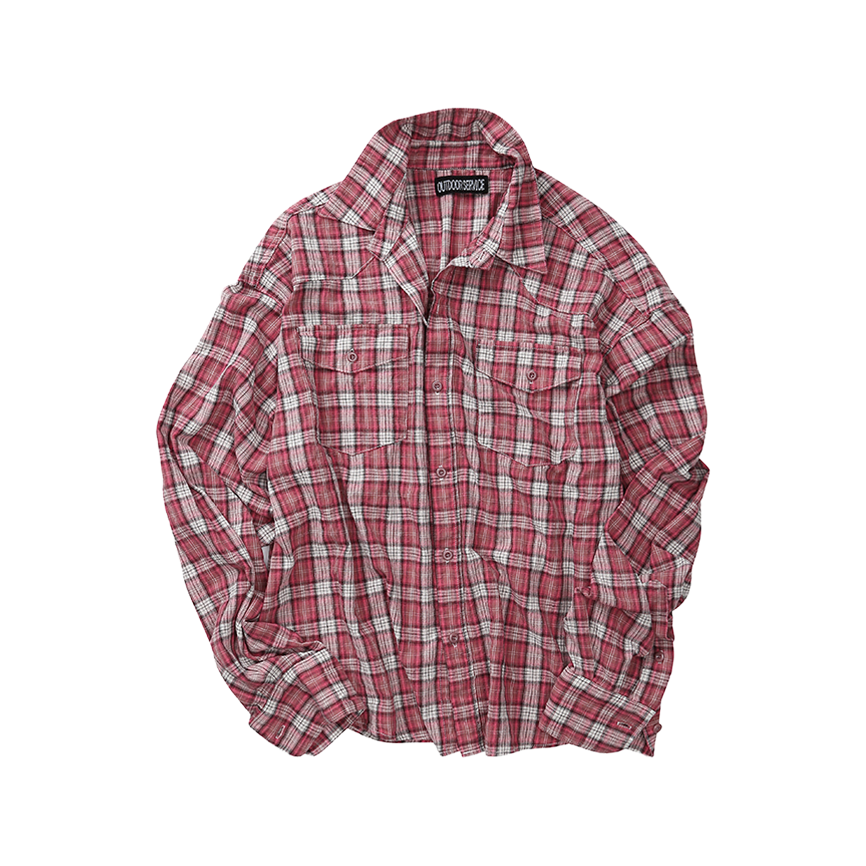 아웃도어서비스 올드 밀 플레드 셔츠 - 핑크(OS Old Mill Plaid Shirt - Pink)