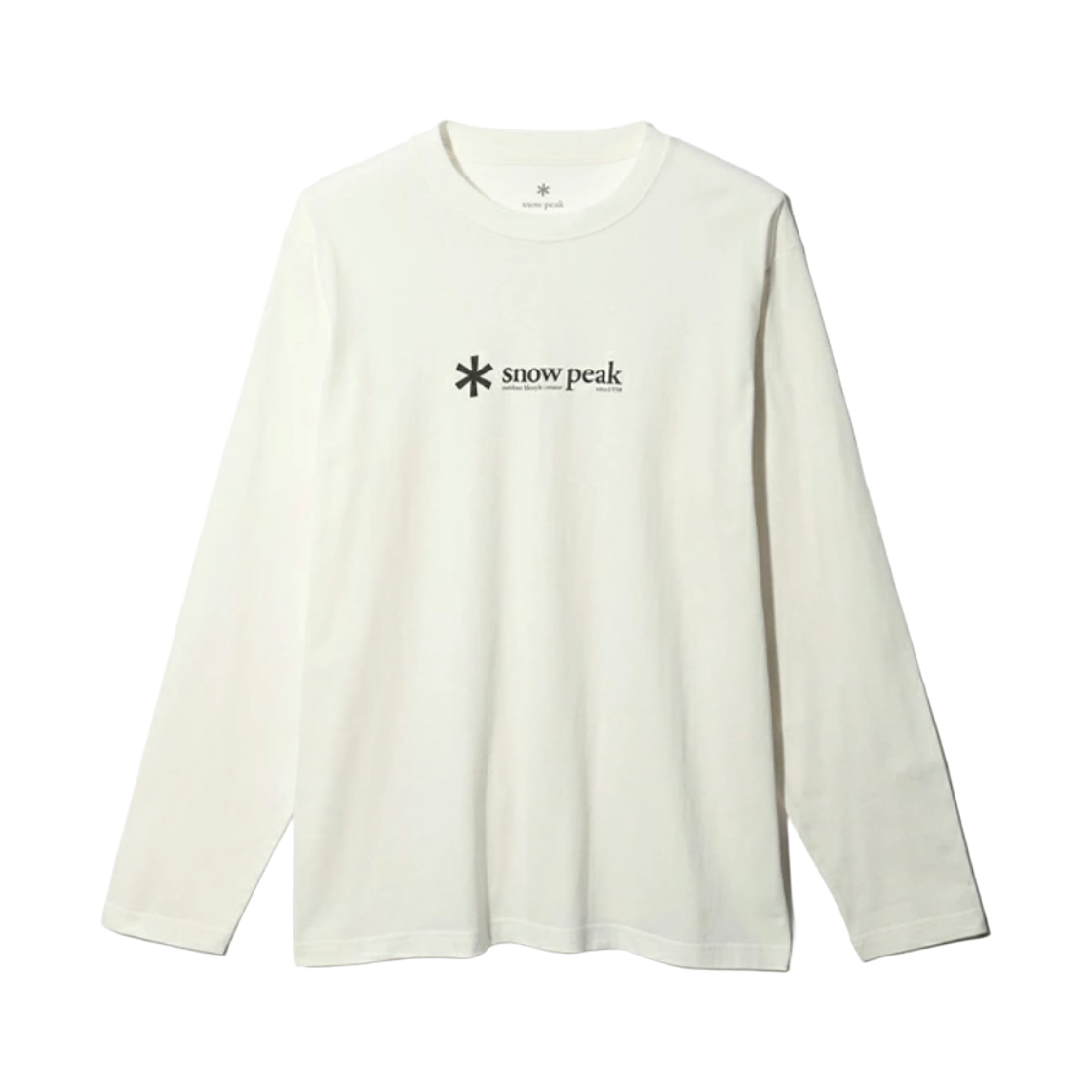 스노우 피크 소프트 코튼 로고 롱슬리브 티셔츠 화이트(Snow Peak Soft Cotton Logo Long Sleeve T-Shirt White)