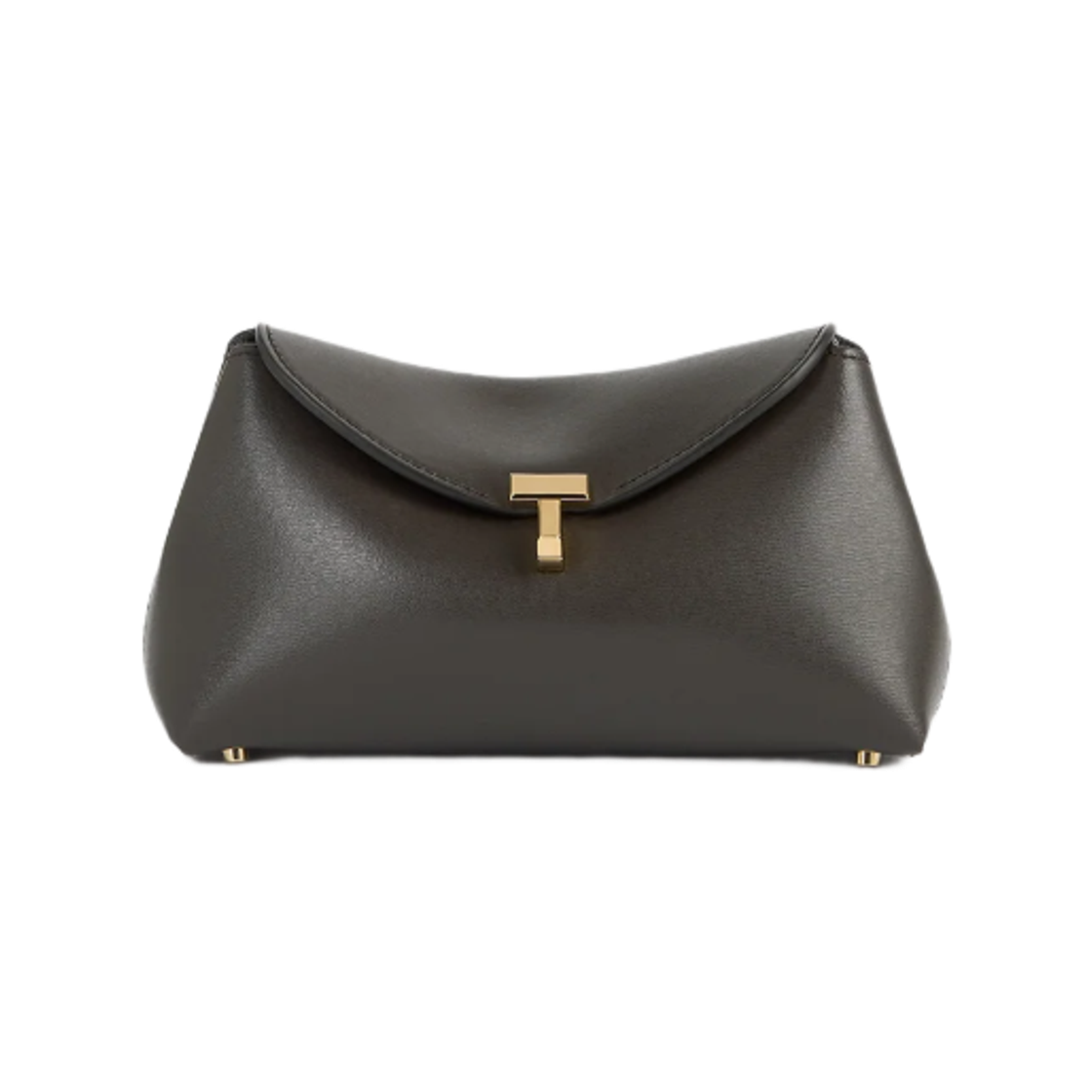 토템 미니 티락 레더 클러치 바크(Toteme Mini T-Lock Leather Clutch Bark)