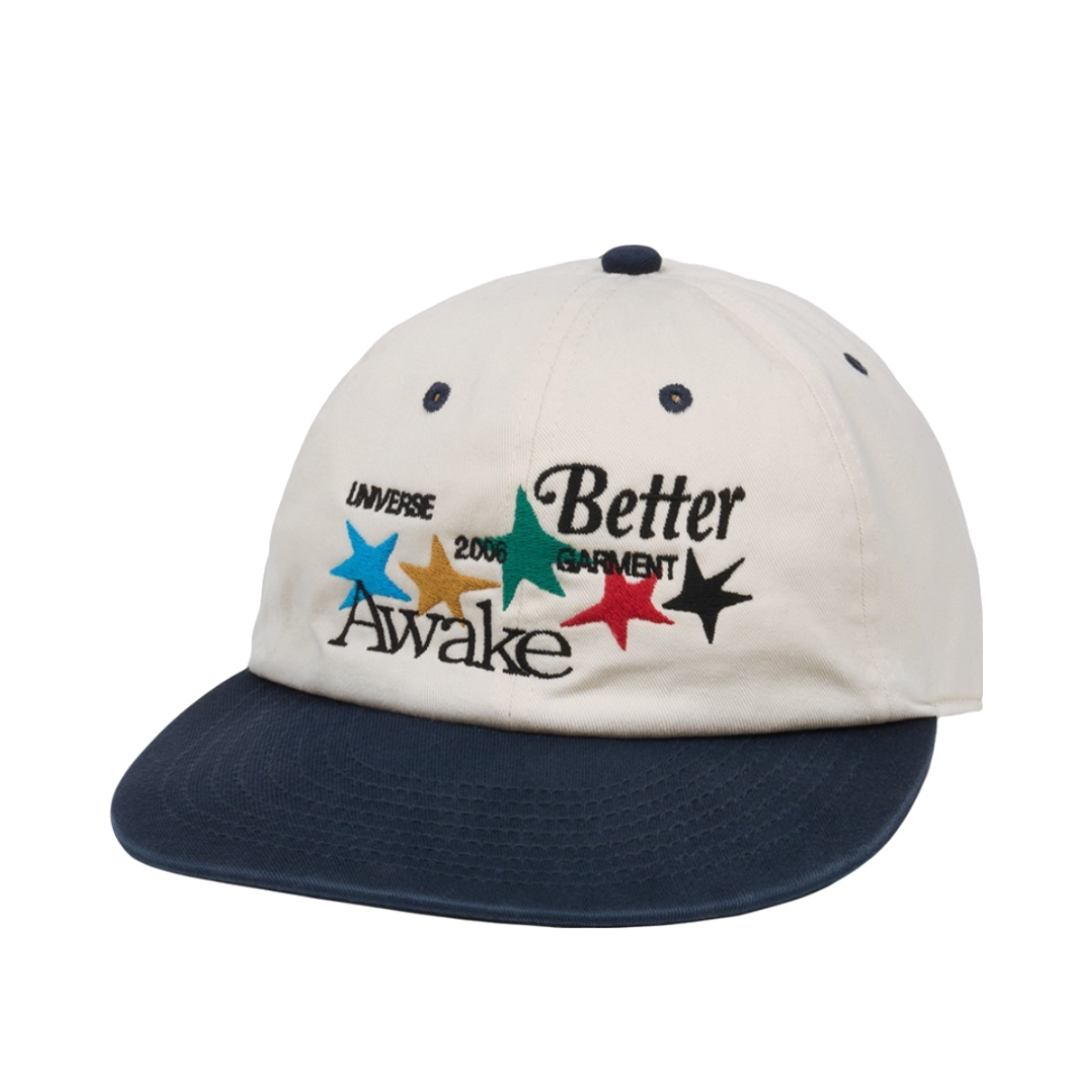 BUACAAS861NA UNIVERSE GARMENT Multi Star Two Tone Washing Cap Navy
