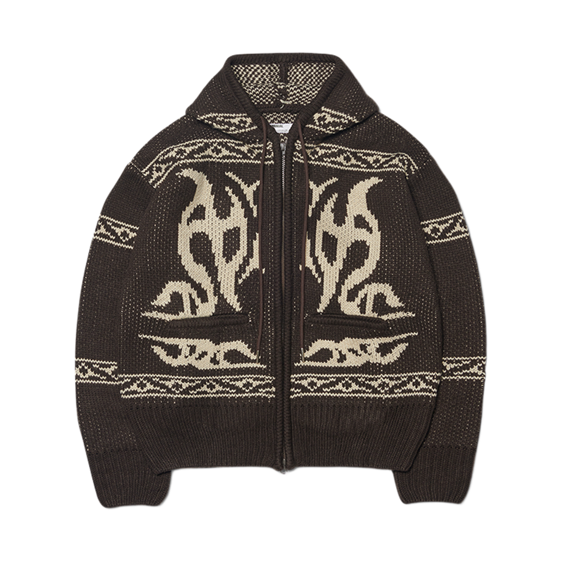 NMWF52KT01BRW NOMANUAL Cowichan Hooded Zip-up Brown