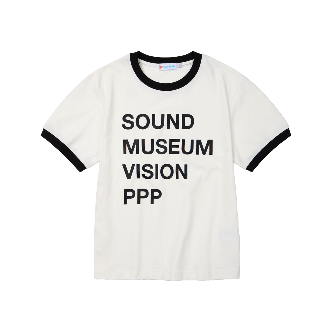 피드파이퍼 사운드 타이포 링거티셔츠 화이트(PIEDPIPER Sound Typo Ringer T-Shirt WHITE)