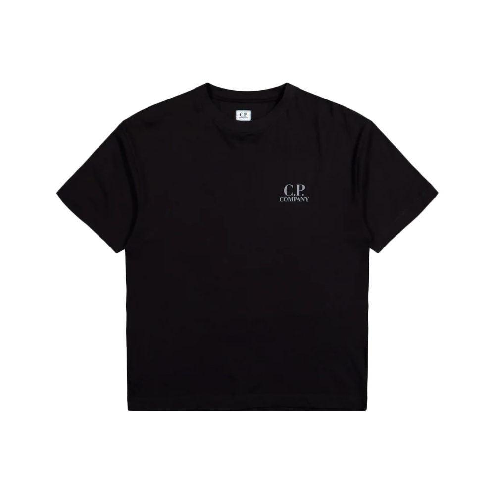 [17% 쿠폰] C.P. 컴퍼니 30/1 저지 숏슬리브 로고 티셔츠 블랙 - 26SS([17% 쿠폰] C.P. Company 30/1 Jersey Short Sleeve Logo T-Shirt Black - 26SS) - 2