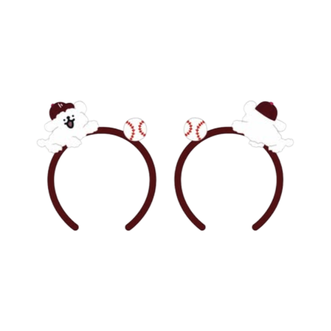 키움 히어로즈 x 몰티즈 인형 머리띠 몰티즈(Kiwoom Heroes x Maltese Plush Headband Maltese)