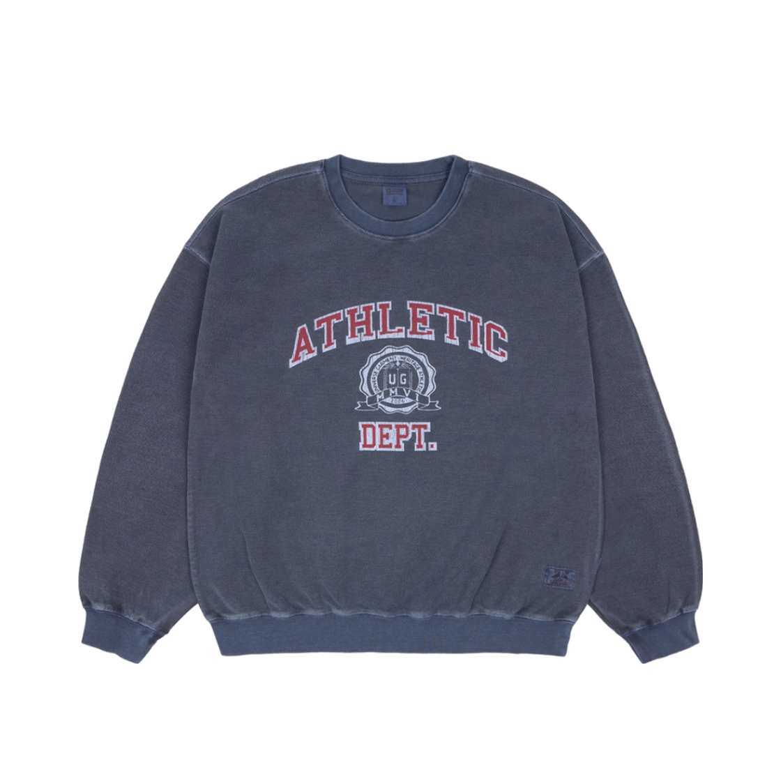 BUQMMZX822NA UNIVERSE GARMENT Pigment Dyeing Reverse Sweatshirt Navy